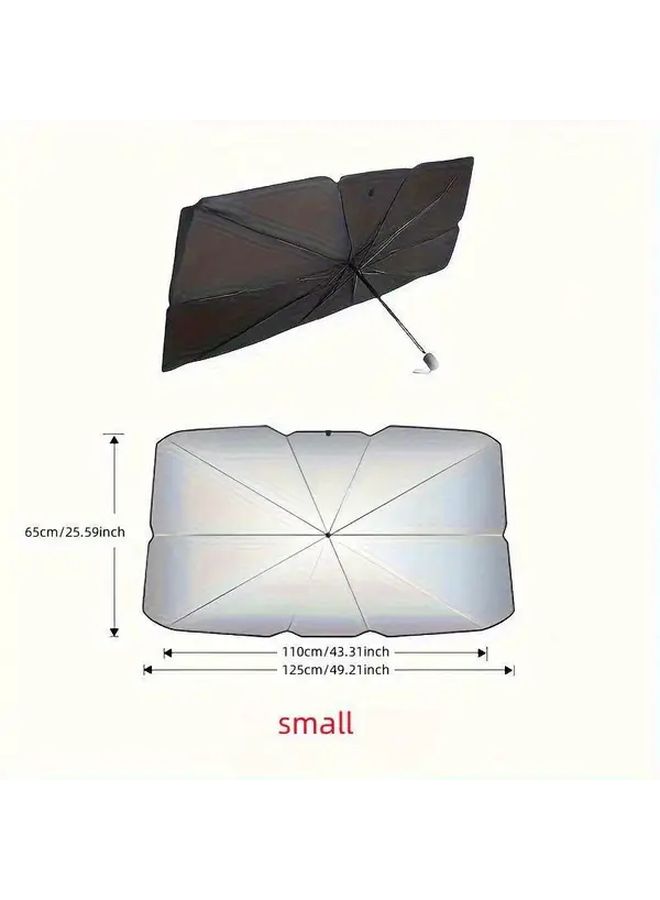 Universal Foldable Retractable Sun Shade Panel Silver Size 49 21 Inch Heat Insulation Anti Scalding - Image 3