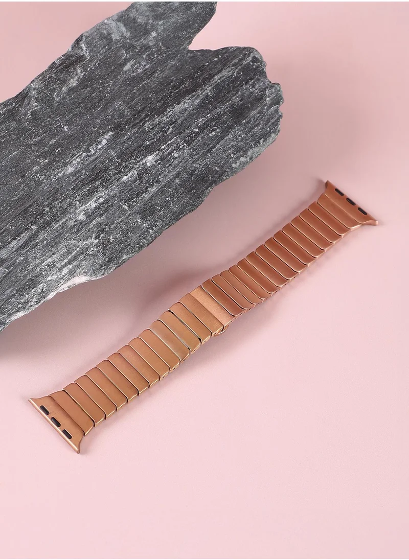 صوص هاوت Women's Ribbed Watch Strap - Antique Gold