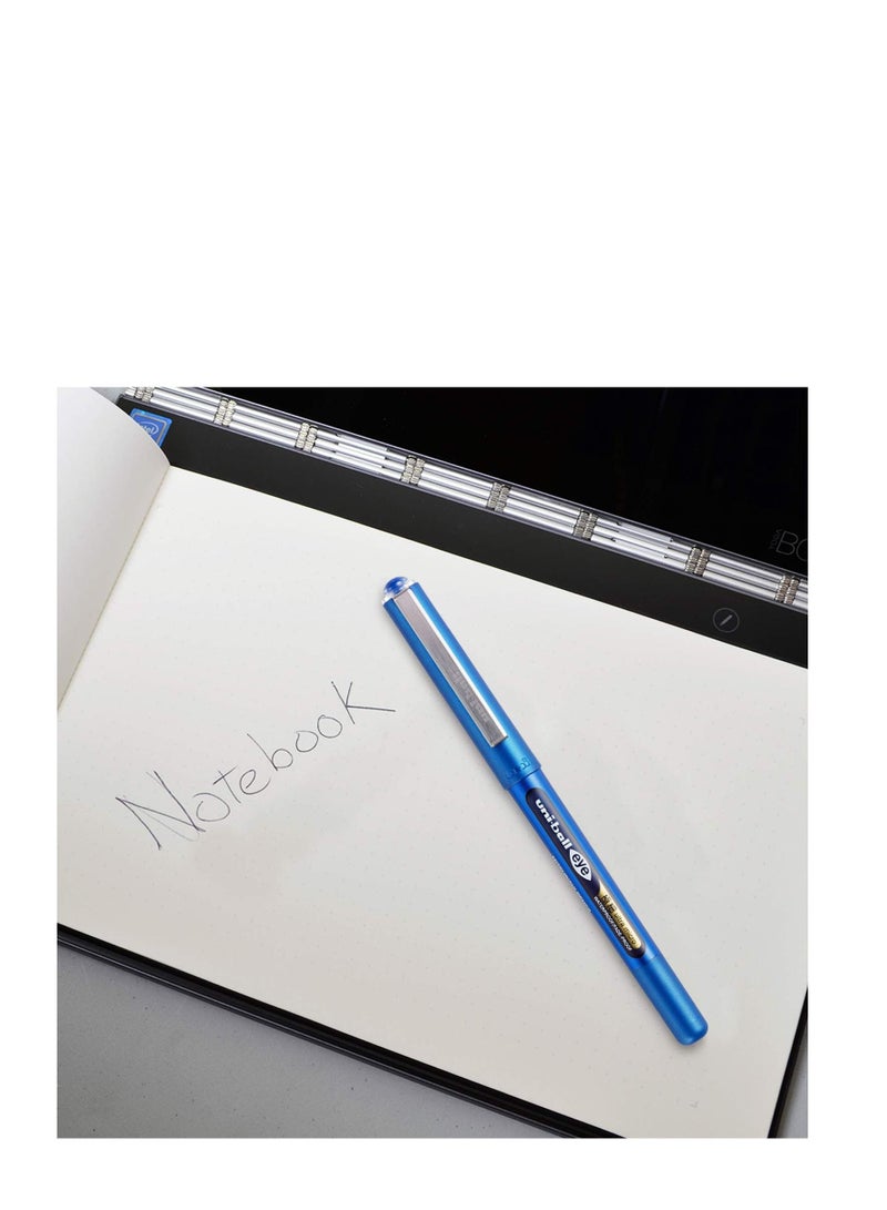 Uniball 6-Piece Eye Ultra Micro Roller Pen 0.38mm Tip Blue Ink  - Image 3