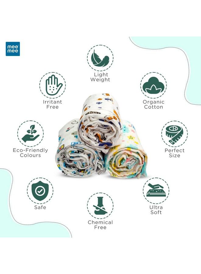 mee mee Baby Blankets 100% Muslin Cloth Blanket For Newborn Boy & Girl Baby Wrapper Soft Breathable Quilt Cotton Wrapping Sheet - Image 4