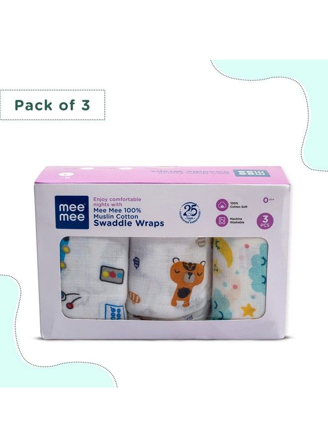 mee mee Baby Blankets 100% Muslin Cloth Blanket For Newborn Boy & Girl Baby Wrapper Soft Breathable Quilt Cotton Wrapping Sheet - Image 3