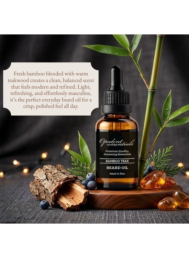 Opulent essentials Bamboo Teak - Beard Oil - Image 4