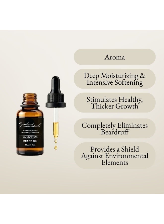 Opulent essentials Bamboo Teak - Beard Oil - Image 3