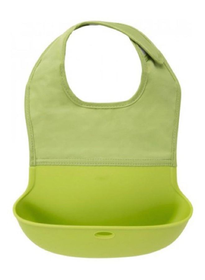 Waterproof Silicone Roll Up  Feeding Baby Bib with Comfort-Fit Fabric Neck - Image 2