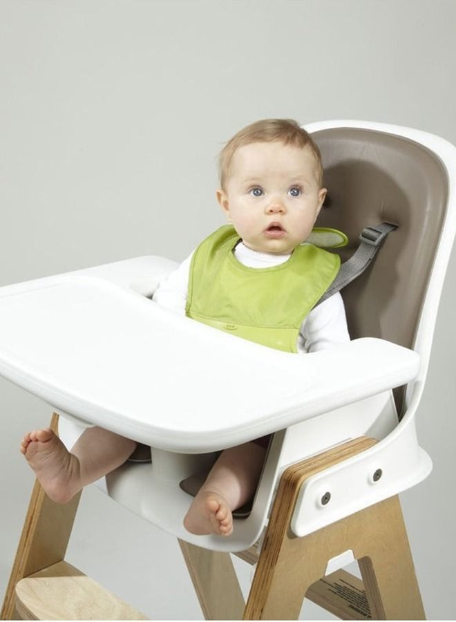 Waterproof Silicone Roll Up  Feeding Baby Bib with Comfort-Fit Fabric Neck - Image 4