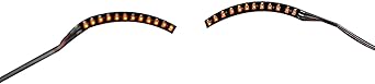 Bewinner LED Eyelashes Light Safe Low Current Eye Friendly Light Up LED Eyelid Eyeliner Sticker Face Jewelry for Party Nightclub Stage Halloween Party Queen Essential Orange - Image 2