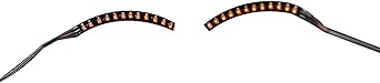 Bewinner LED Eyelashes Light Safe Low Current Eye Friendly Light Up LED Eyelid Eyeliner Sticker Face Jewelry for Party Nightclub Stage Halloween Party Queen Essential Orange - Image 3