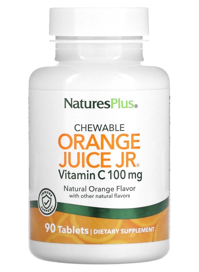 Chewable Orange Juice Jr Vitamin C Natural Orange 100 mg 90 Tablets