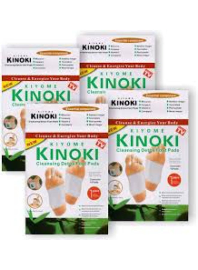 لاصقات كينوكي لتنقية القدمين – تركيبة طبيعية من خل الخيزران والأعشاب – عبوة 4 علب (40 لاصقة