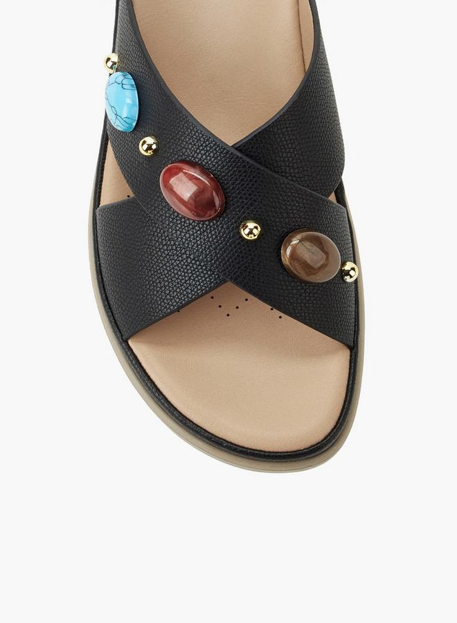 Le Confort Women Embellished Slip-On Sandals - Image 5