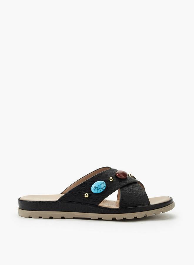 Le Confort Women Embellished Slip-On Sandals - Image 3
