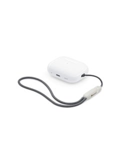 Generic 2pcs Lanyard for AirPods Pro 2nd Generation, Wireless Bluetooth Earbuds Protective Case Soft Silicone Anti-Lost Compatible with (Grey)  - Image 2
