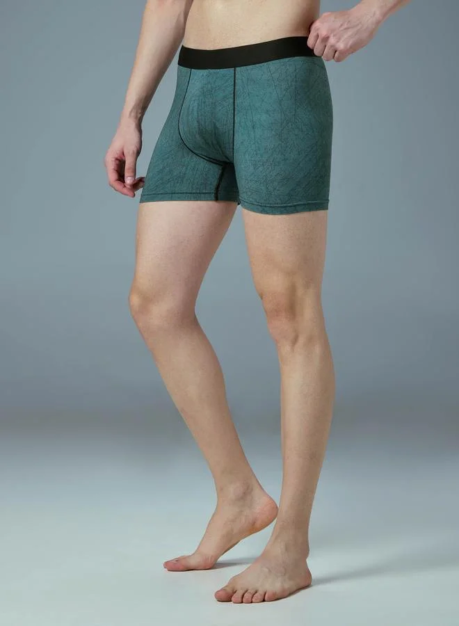 تكنوسبورت Technosport Men Printed Sportswear Trunks