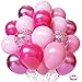 YMSZ Pink Balloons 50pcs 12 inch Chrome Pink Deep Light Pink Balloons for Girls Princess Theme Party Supplies Birthday Baby Shower Party Decorations - Image 2