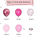 YMSZ Pink Balloons 50pcs 12 inch Chrome Pink Deep Light Pink Balloons for Girls Princess Theme Party Supplies Birthday Baby Shower Party Decorations - Image 4