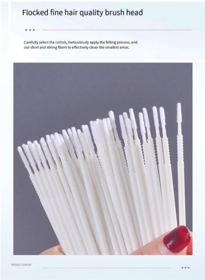 Generic 100pcs Disposable Eyelash Extension Micro Swabs, Grafting Eyelashes Long Head Cleaning Sticks for Makeup Cleaning And Personal Care  - Image 4