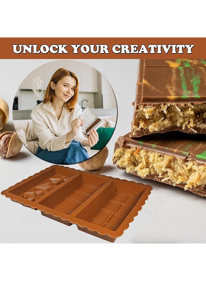 Deep Chocolate Bar Mold Pistachio Dubai Chocolate Bar Kit Thick Silicone Molds for Stuffed Bar Large Big Candy Bar Mould for Filling - Image 5