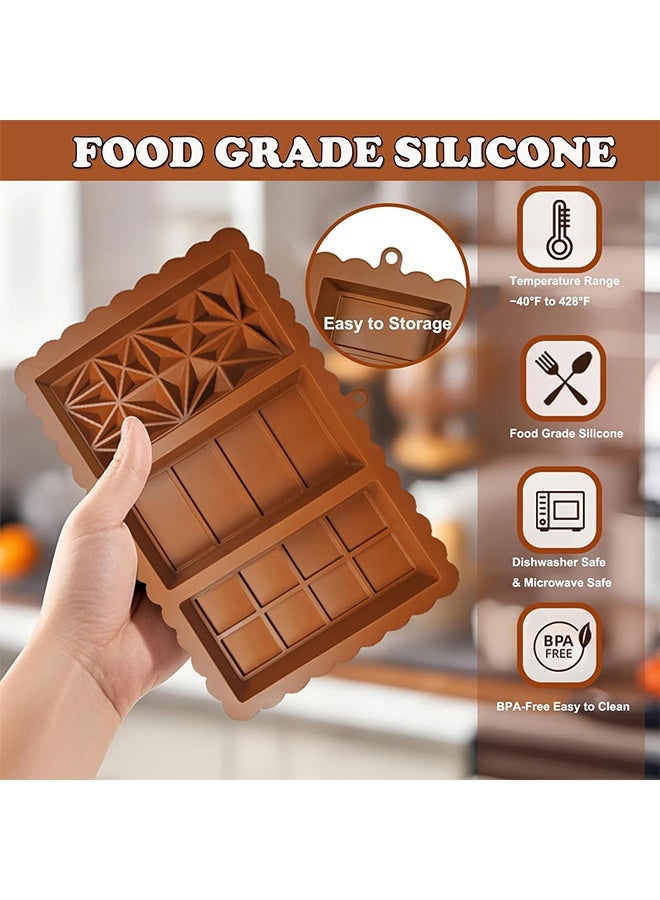 Deep Chocolate Bar Mold Pistachio Dubai Chocolate Bar Kit Thick Silicone Molds for Stuffed Bar Large Big Candy Bar Mould for Filling - Image 4