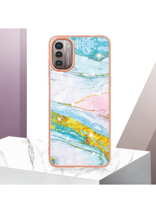 erorex Case For Nokia G21 / G11 Electroplating Marble Pattern Dual-side IMD TPU Phone Case - Image 2