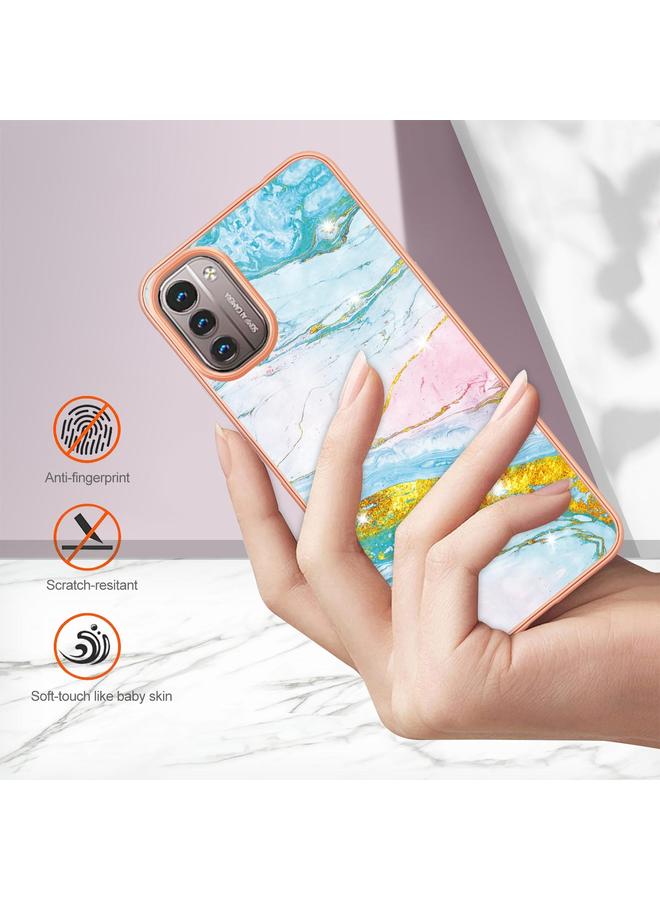 erorex Case For Nokia G21 / G11 Electroplating Marble Pattern Dual-side IMD TPU Phone Case - Image 4
