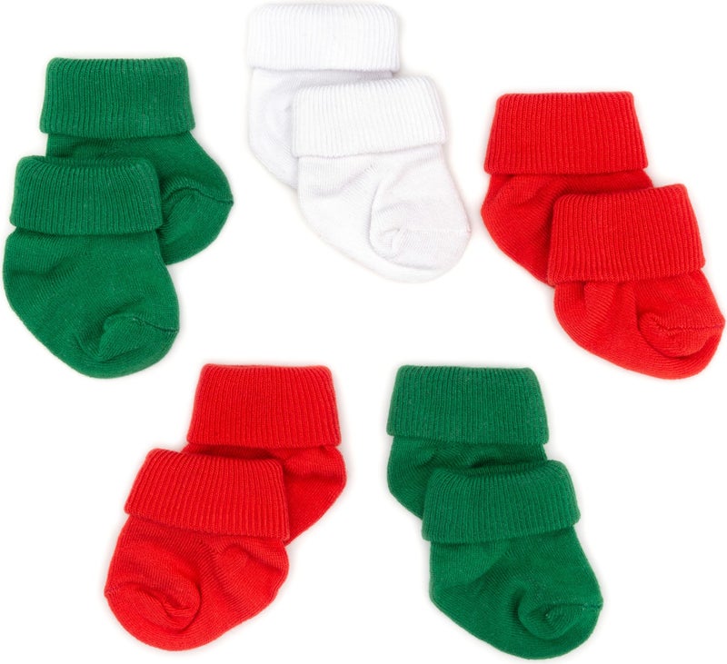 Novibaby 5-Piece Bamboo Newborn Baby Socks I Christmas I 0-6 Months  - Image 4