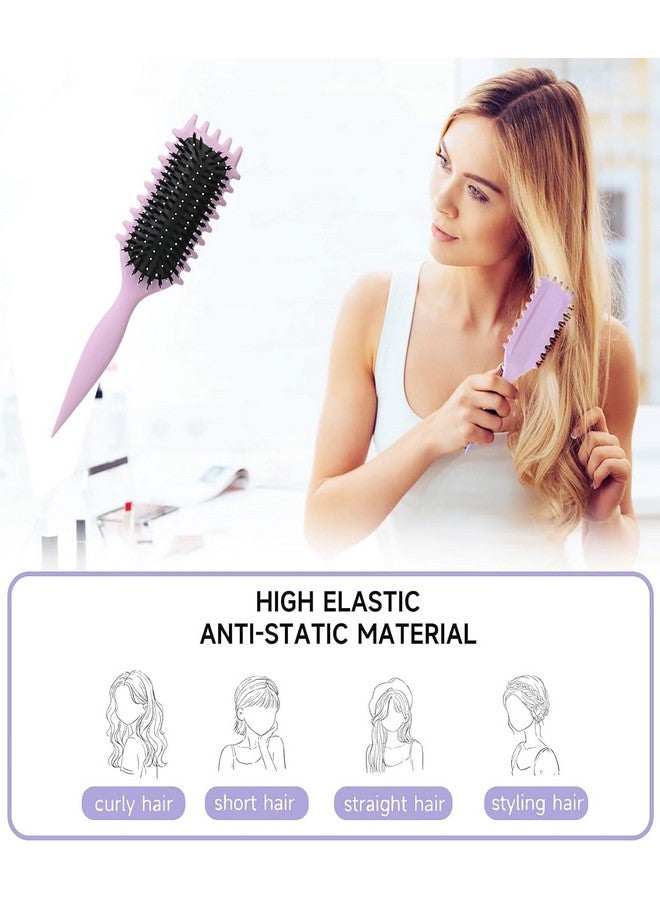 NUDFSY Curl Defining Brush - Flexible Paddle Hair Brush, Detangling, For Women & Men, Long/Short/Straight/Curly Hair - Image 2