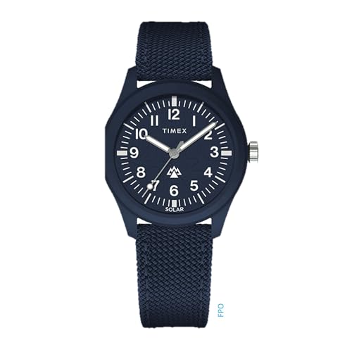 TIMEX Eco-friendly Solar-Powered 40mm Traprock Watch with Fabric Strap - Image 1
