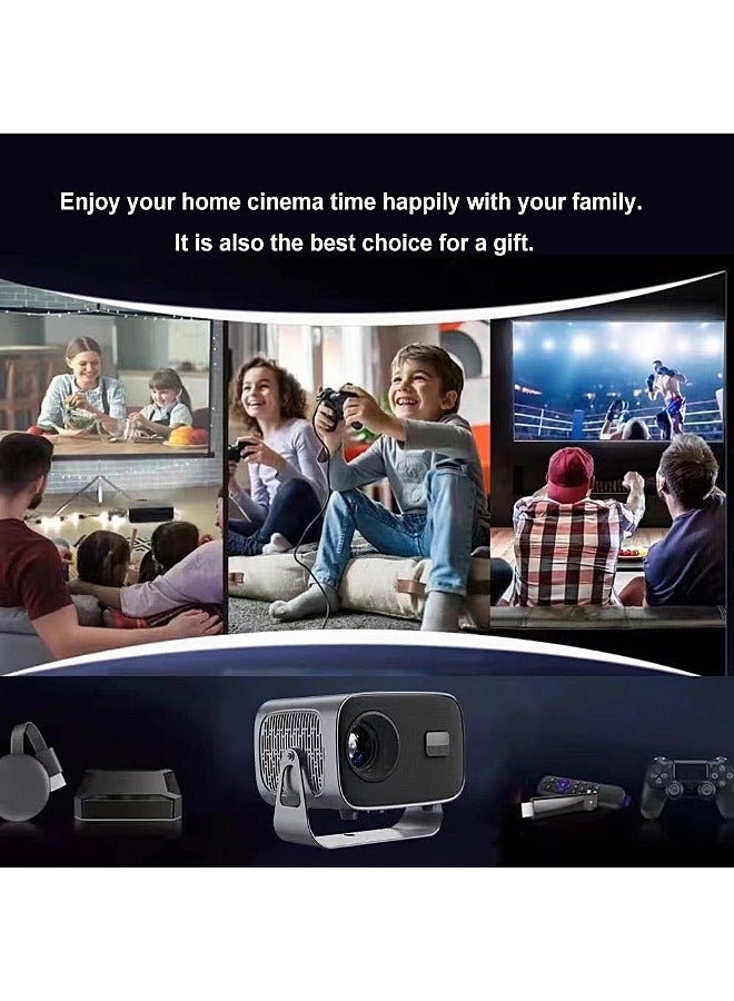 LCD Projector - Support 4K - Support 160 Inches - Portable Projector with Remote Control - 5G Wifi and Bluetooth - Electric Focus - Mobile Home Theater - Movie Projector Compatible with Android/iOS/Windows/TV Stick/PC