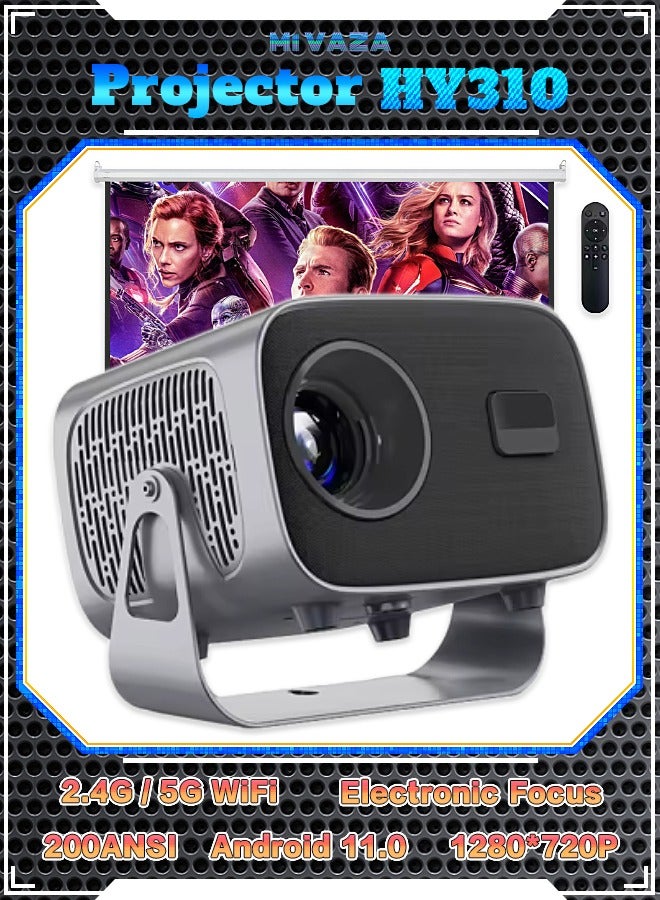 Mi VAZA LCD Projector - Support 4K - Support 160 Inches - Portable Projector with Remote Control - 5G Wifi and Bluetooth - Electric Focus - Mobile Home Theater - Movie Projector Compatible with Android/iOS/Windows/TV Stick/PC - Image 2
