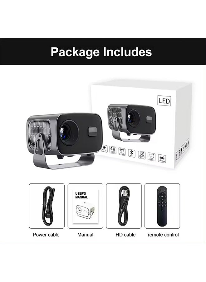 مي فازا - جهاز عرض LCD - يدعم 4K - يدعم 160 بوصة - جهاز عرض محمول مع جهاز تحكم عن بعد - واي فاي 5G وبلوتوث - التركيز الكهربائي - مسرح منزلي متنقل - جهاز عرض أفلام متوافق مع Android / iOS / Windows / TV Stick / PC - Image 1