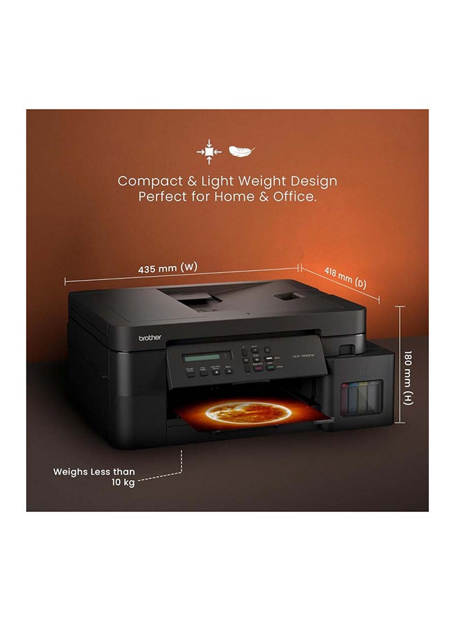 brother Wireless All In One Ink Tank Printer, DCP-T830DW, Automatic Duplex Print And Scan, ADF, Email & Mobile Print, Network Connectivity, Compact Design - Black - Image 5