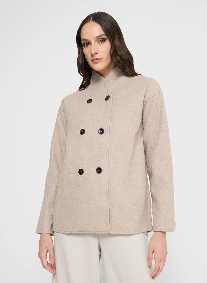 ايلا Short Buttoned Coat