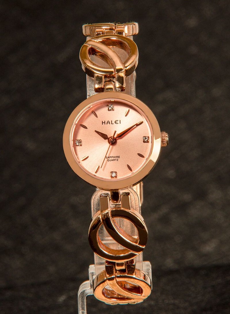 HALEI ساعة هالي هارلي لايت الفاخرة للسيدات بسوار - Image 1
