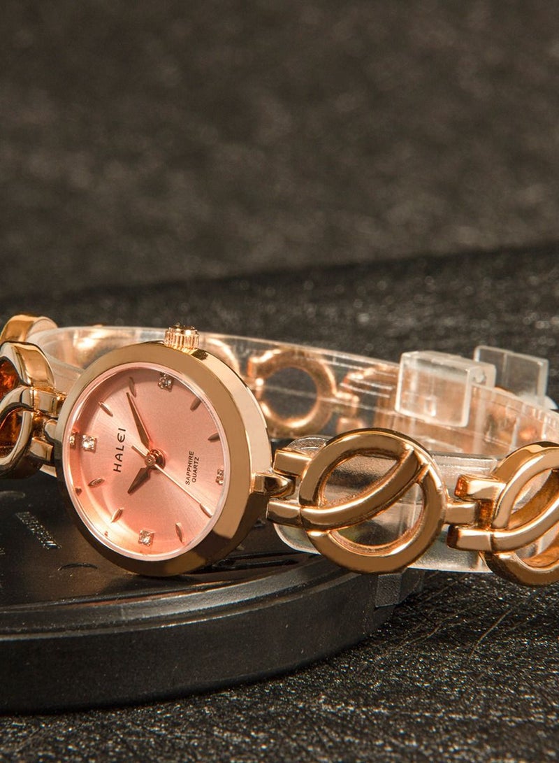 HALEI ساعة هالي هارلي لايت الفاخرة للسيدات بسوار - Image 2