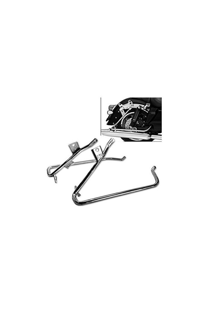 XKMT Chrome Saddlebag Support Bracket for 2009-2013 Harley-Davidson Touring Models