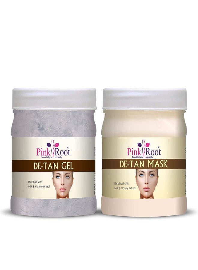 Pink Root De-Tan Gel 500gm with De-Tan Mask 500gm - Image 1