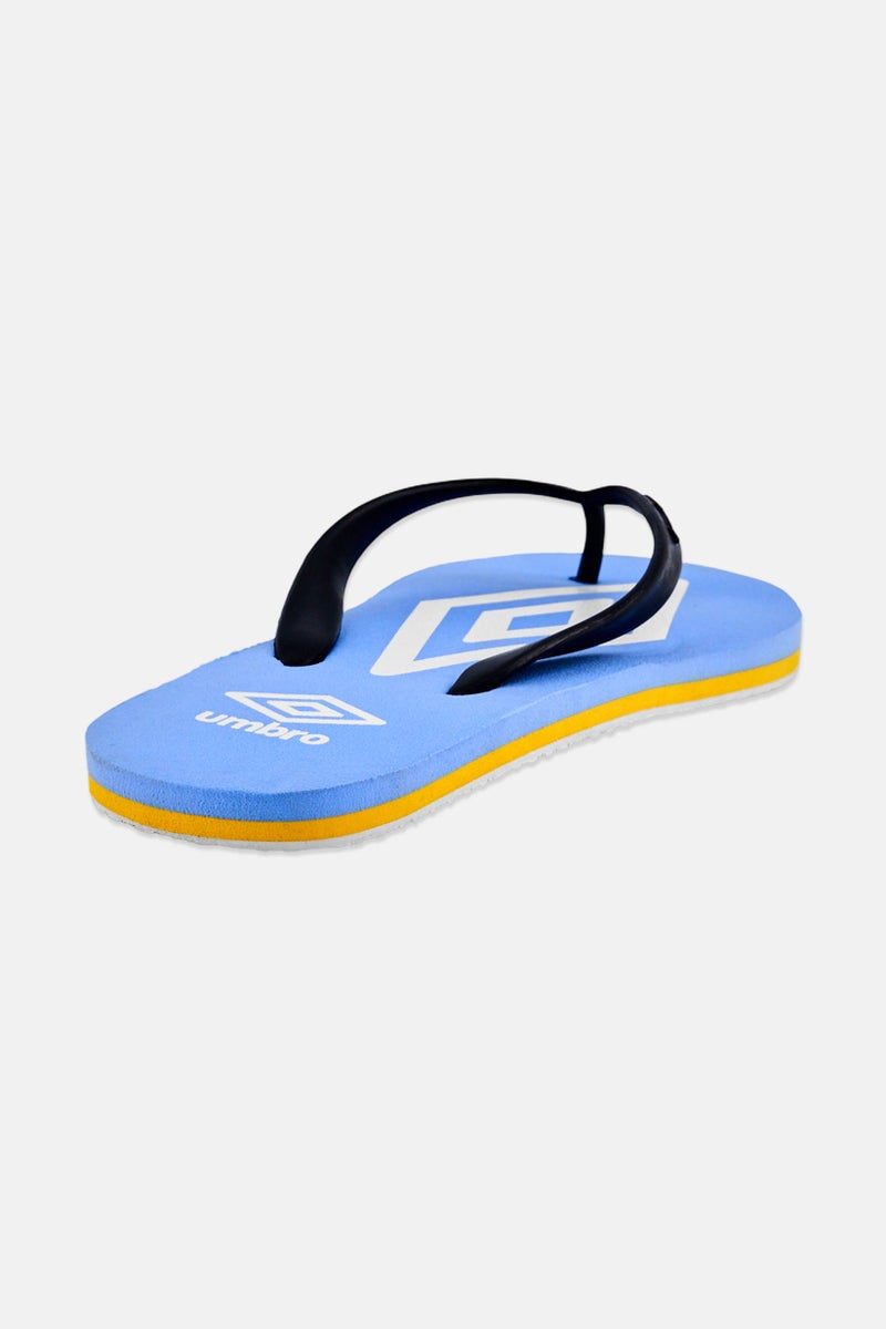 umbro Men Brand Logo Slip On Slippers, Blue - Image 2