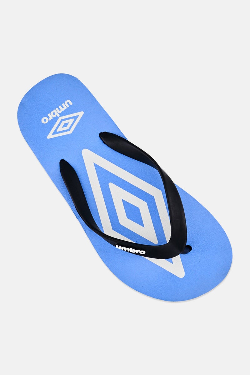 umbro Men Brand Logo Slip On Slippers, Blue - Image 3