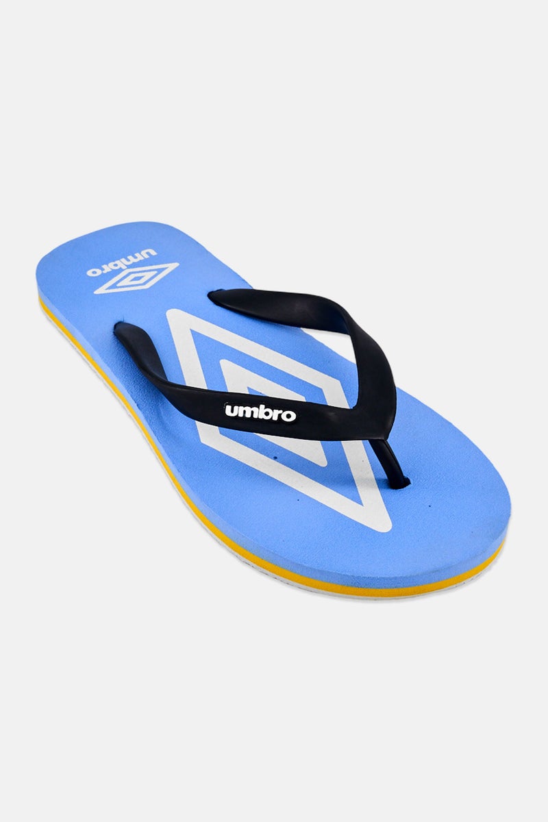 umbro Men Brand Logo Slip On Slippers, Blue - Image 1