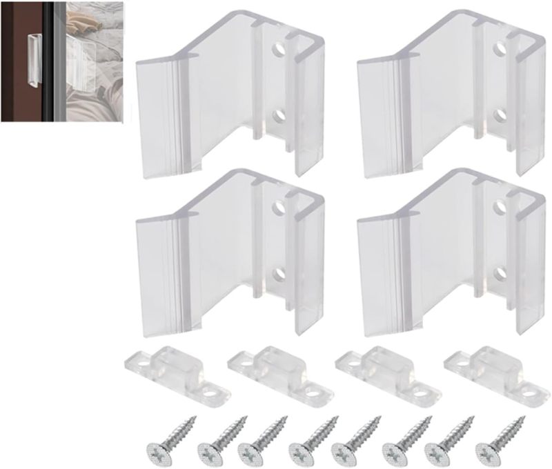 RV Sliding Mirror Door Latch 4 Pcs: Secure Locking Design - Universal Fit Lightweight Plastic Latch for RV Camper Motorhome Travel Camping - Image 1