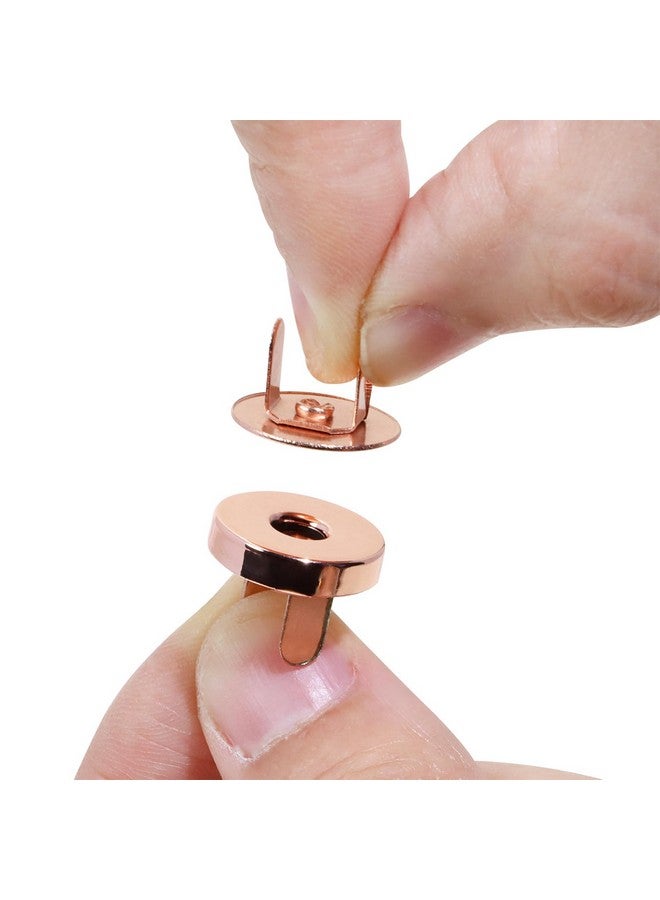 Mini Skater Mini Skater 14mm Small Rose Gold Magnetic Button Clasps Snaps Closures Fastener for Sewing Projects DIY Small Craft Clothing Totes Handbag Leather Bags and Purses Making (6)  - Image 3