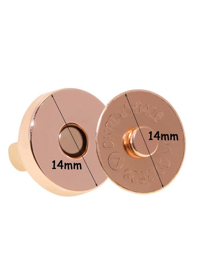 Mini Skater Mini Skater 14mm Small Rose Gold Magnetic Button Clasps Snaps Closures Fastener for Sewing Projects DIY Small Craft Clothing Totes Handbag Leather Bags and Purses Making (6)  - Image 2