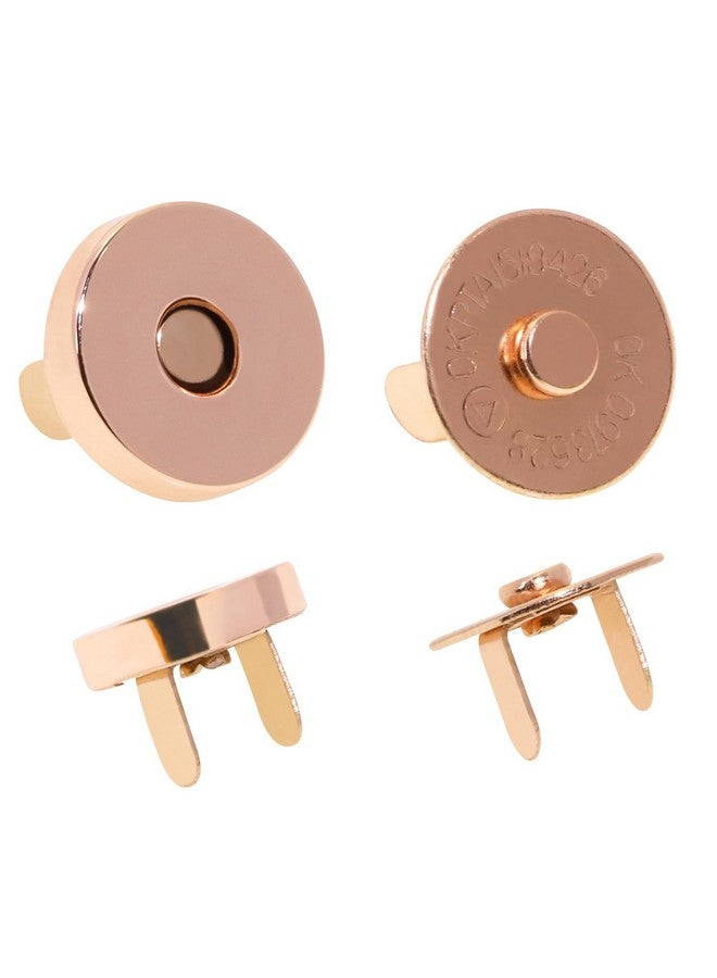 Mini Skater Mini Skater 14mm Small Rose Gold Magnetic Button Clasps Snaps Closures Fastener for Sewing Projects DIY Small Craft Clothing Totes Handbag Leather Bags and Purses Making (6)  - Image 1