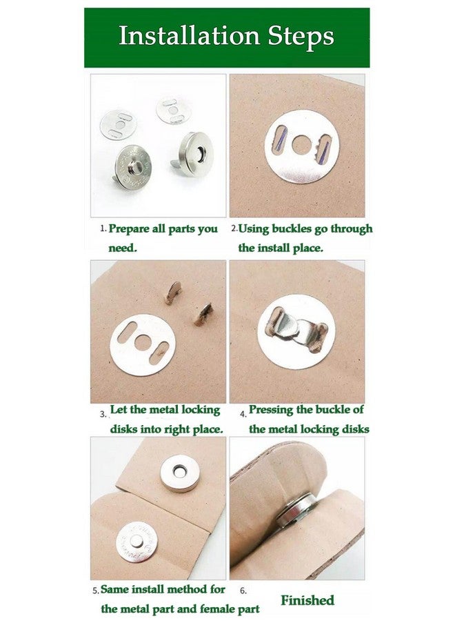 Mini Skater Mini Skater 14mm Small Rose Gold Magnetic Button Clasps Snaps Closures Fastener for Sewing Projects DIY Small Craft Clothing Totes Handbag Leather Bags and Purses Making (6)  - Image 4