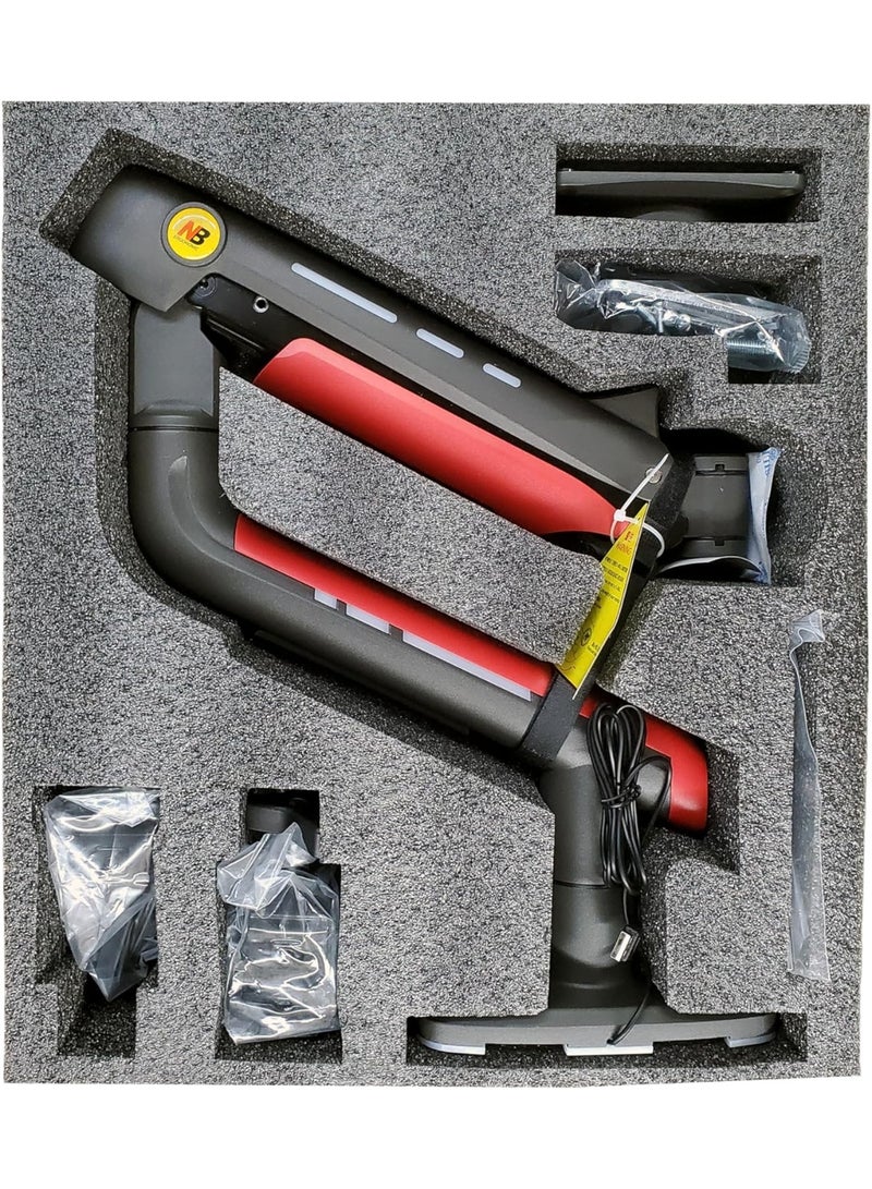 NB NORTH BAYOU NB RGB Gaming Monitor Arm Stand – Heavy-Duty Monitor Holder – Supports 32–60” Screens – 2–20kg - Image 5