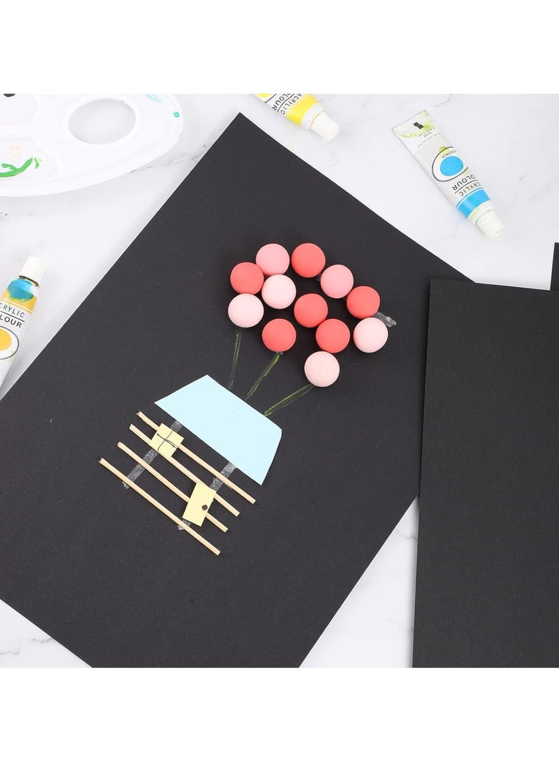 MARKQ [Pack of 50] Black Cardstock A4, 180 GSM Thick Paper Sheets, 550 Grams – Heavyweight Card Paper for Printing, Scrapbooking, Card Making, Invitations, Menus, Flyers, DIY Arts & Crafts (21 x 29.7 cm) - Image 5