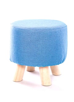 LINGWEI Round Footrest Ottoman Stool Pouffe Chair Change Shoe Stool Feet Rest Stool Fabric Padded Seat Pouf Ottoman Round Fabric Padded Seat  - Image 2