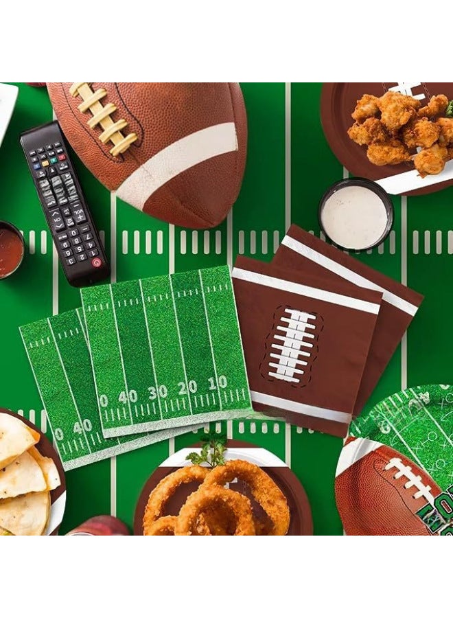 Super Bowl Rugby American Football Children's Birthday Party Tableware Paper Plate Tissue Tablecloth Decoration Party Supplies - Image 3