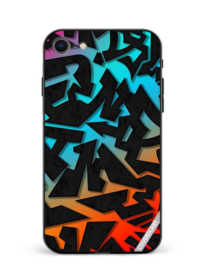 COVERSCART Protective Case Cover For Apple iPhone SE 2022 Abstract Design Multicolour