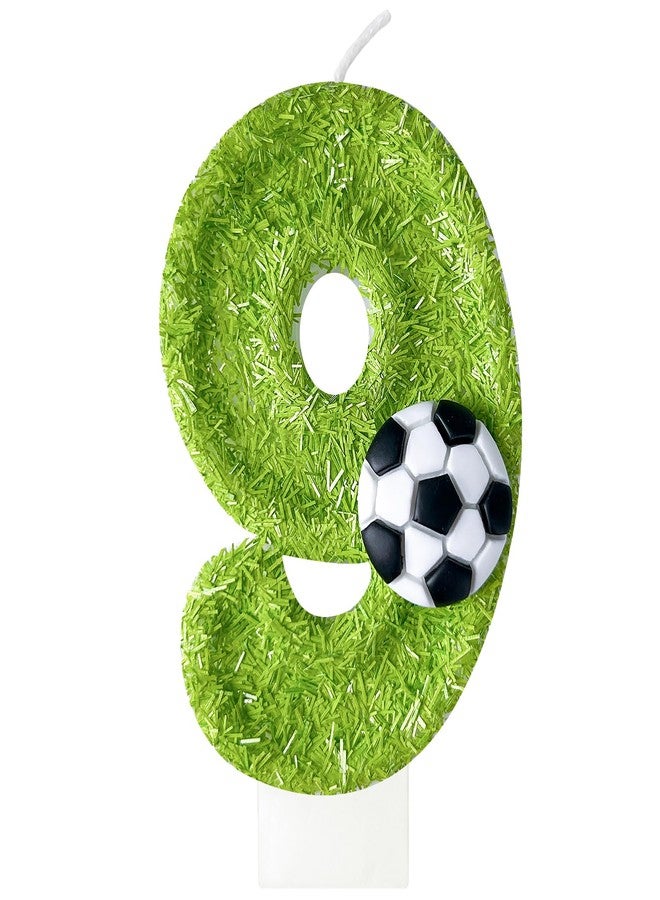JonesLi 9th Birthday Candles，Soccer Birthday Decorations，Suitable for Girl and boy Cake Toppers, Wedding Cakes, Anniversaries, Party Celebrations, Birthday Decorations - Image 1